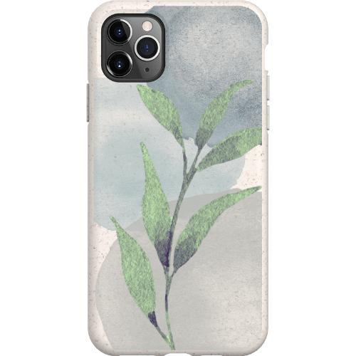 Stepping Green Phone Case Watercolor Green Leaves Bio Case
