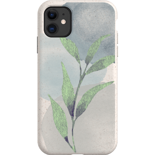 Stepping Green Phone Case Watercolor Green Leaves Bio Case