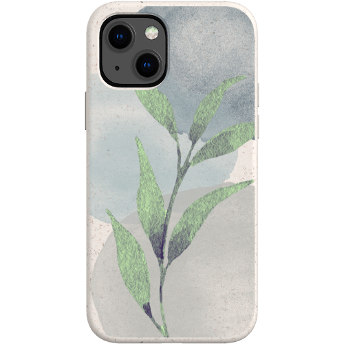 Stepping Green Phone Case Watercolor Green Leaves Bio Case