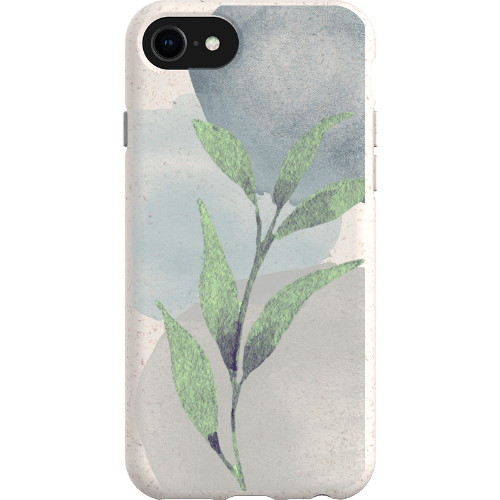 Stepping Green Phone Case Watercolor Green Leaves Bio Case