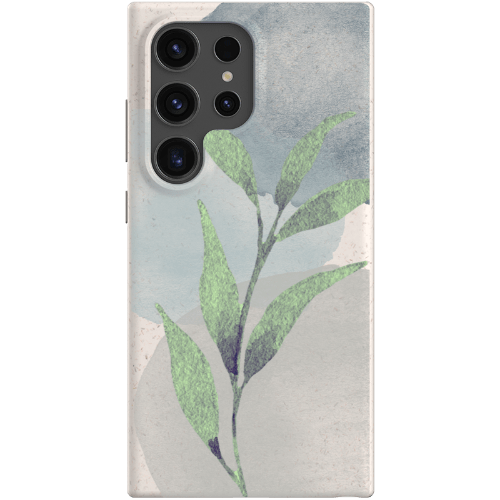 Stepping Green Phone Case Watercolor Green Leaves Bio Case