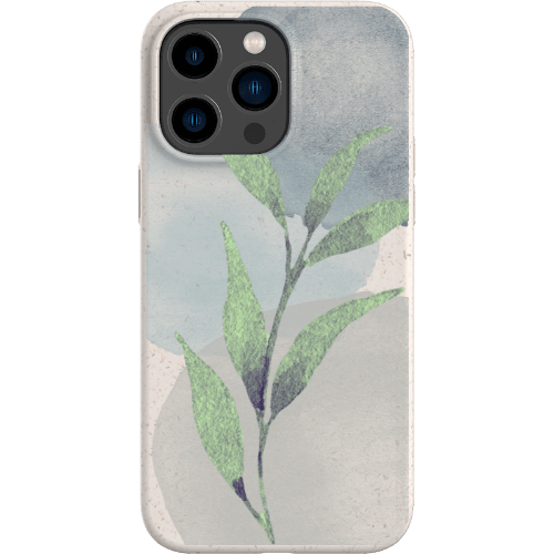 Stepping Green Phone Case Watercolor Green Leaves Bio Case