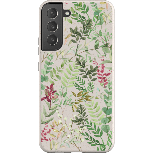Stepping Green Phone Case Watercolor Green Leaves Bio Case