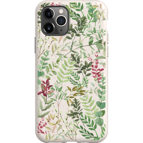 Stepping Green Phone Case Watercolor Green Leaves Bio Case