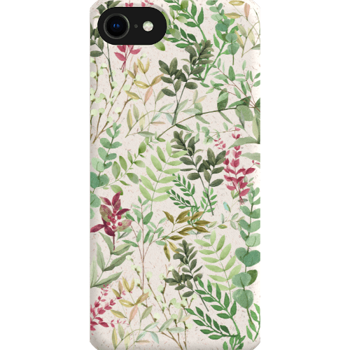 Stepping Green Phone Case Watercolor Green Leaves Bio Case