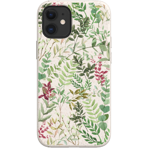 Stepping Green Phone Case Watercolor Green Leaves Bio Case