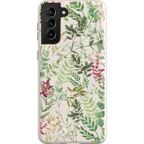 Stepping Green Phone Case Watercolor Green Leaves Bio Case