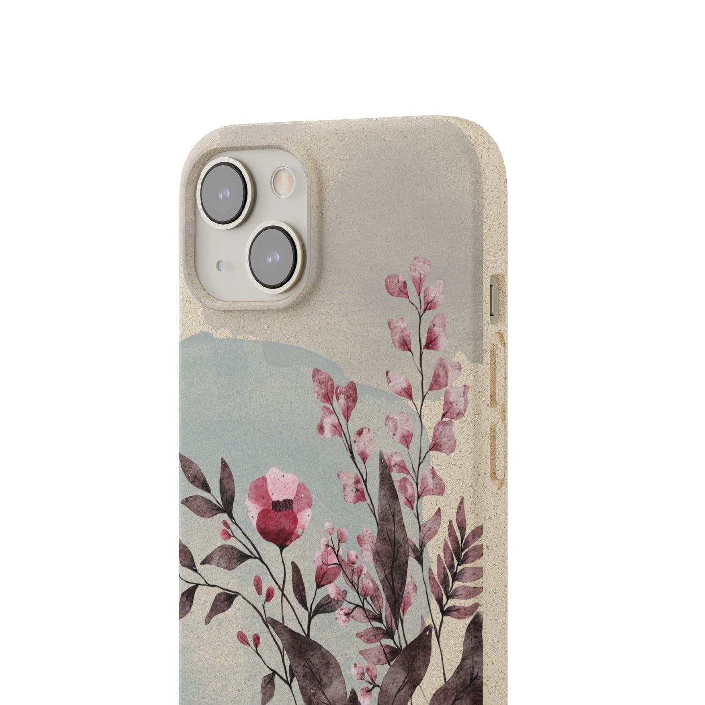Stepping Green Phone Case Watercolor Pink Floral Blob Bio Case
