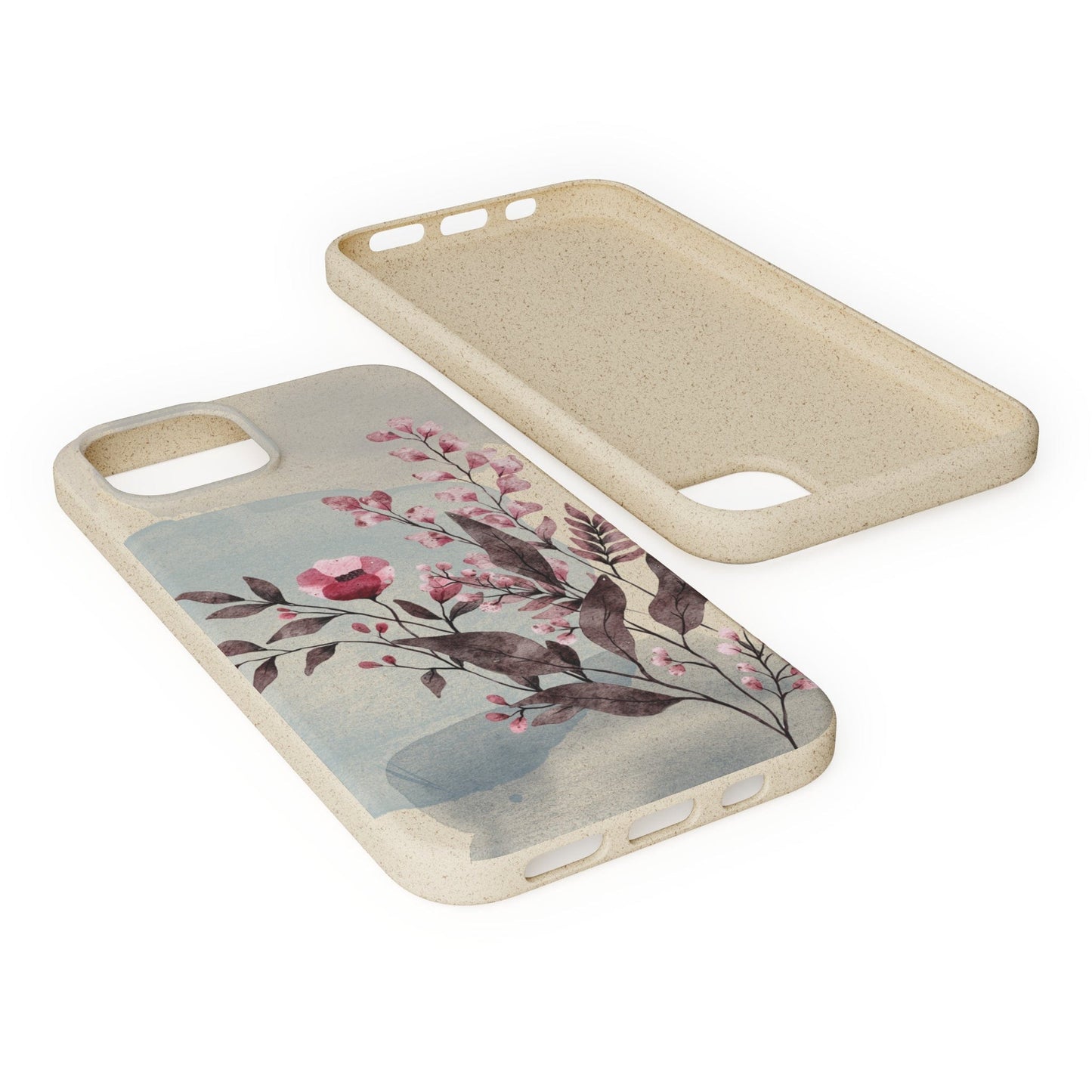 Stepping Green Phone Case Watercolor Pink Floral Blob Bio Case