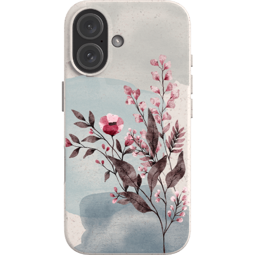 Stepping Green Phone Case Watercolor Pink Floral Blob Bio Case