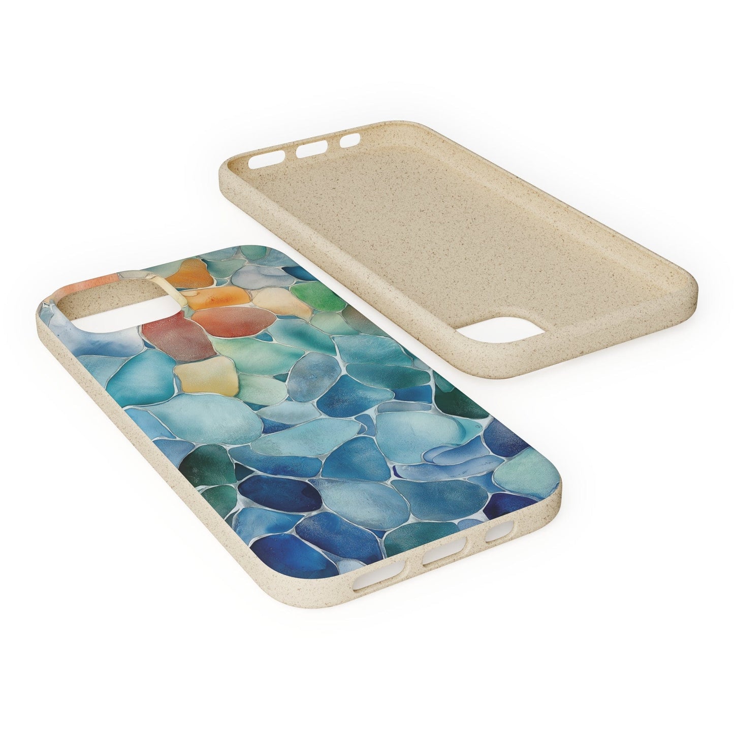 Stepping Green Phone Case Watercolor Sea Glass Bio Case