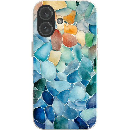 Stepping Green Phone Case Watercolor Sea Glass Bio Case