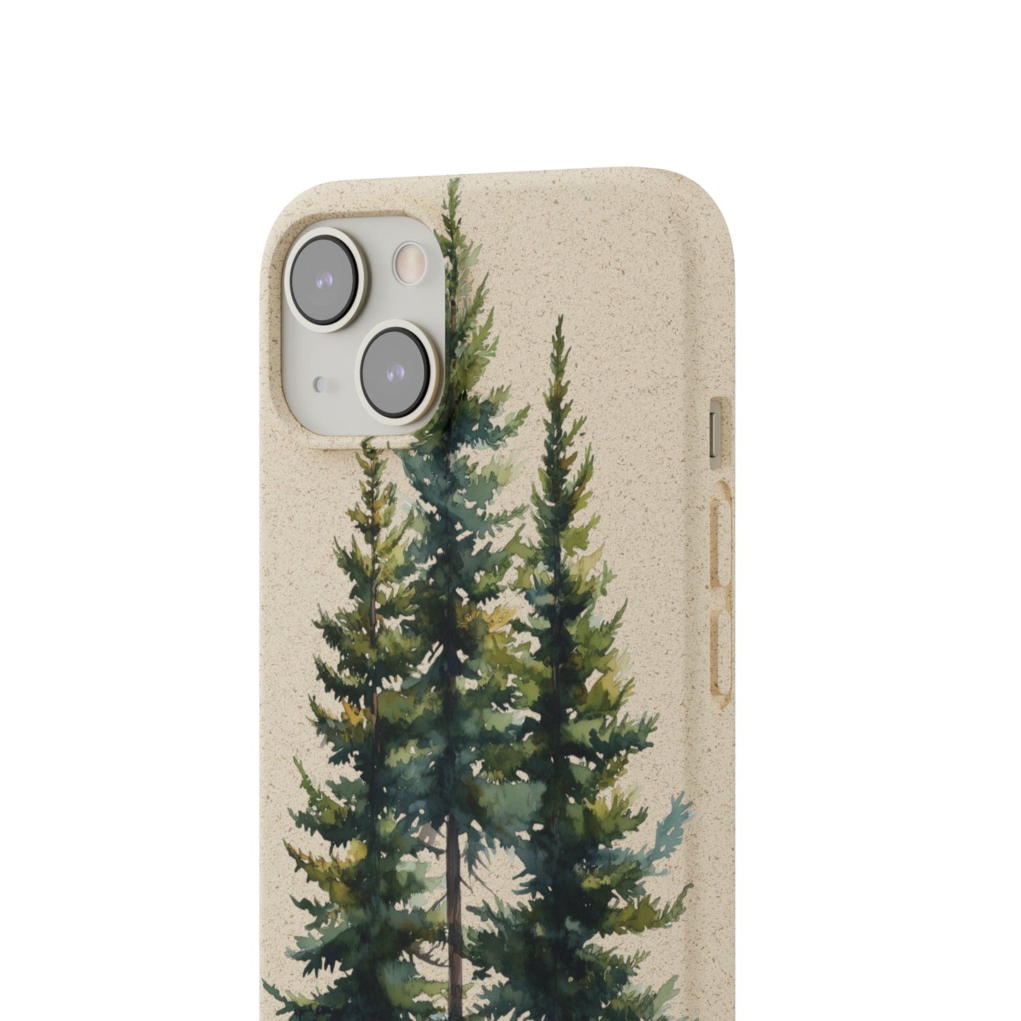 Stepping Green Phone Case Watercolor Stand Alone Pine Trees Bio Case