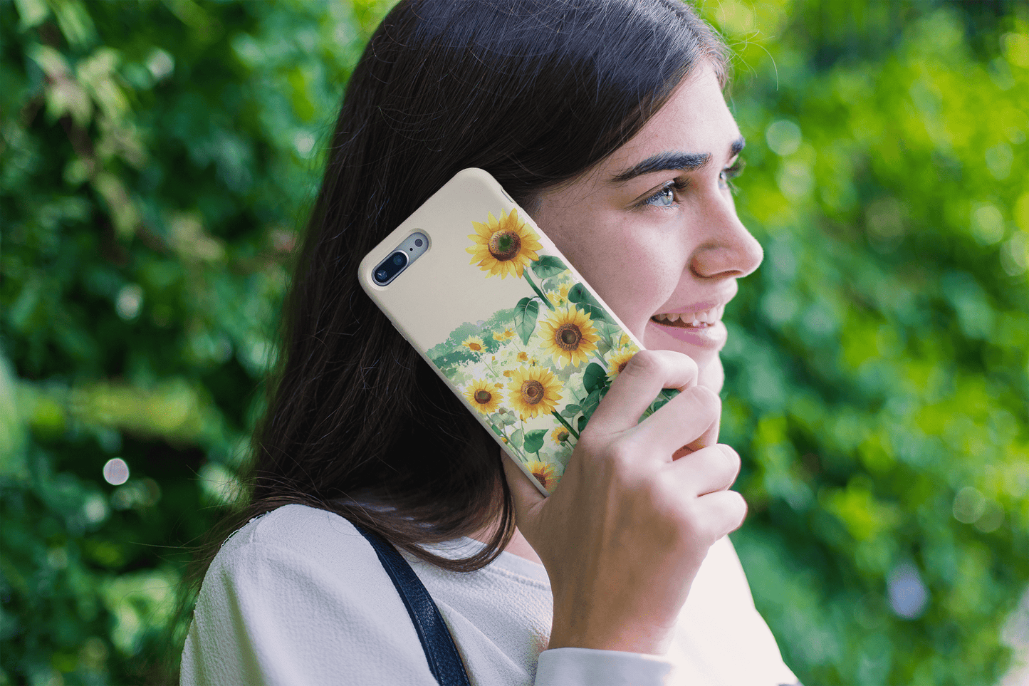 Stepping Green Phone Case Watercolor Sunflowers Bio Case