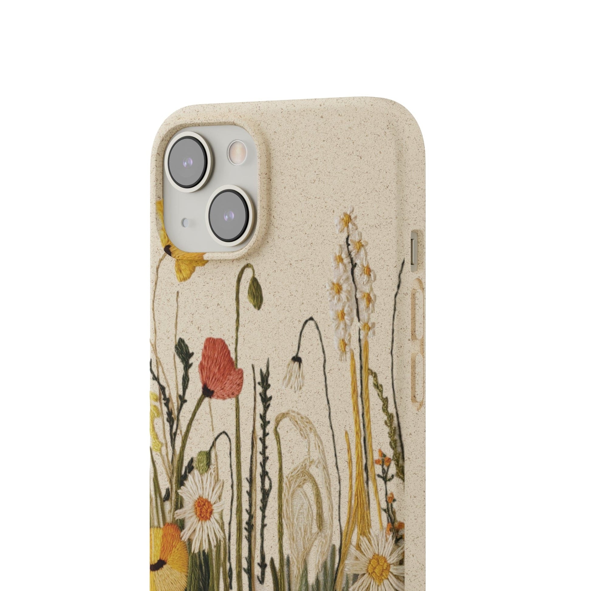 Stepping Green Phone Case Wildflowers Embroidered Look Bio Case