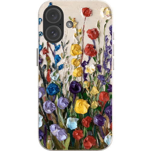 Stepping Green Phone Case Wildflowers Oil Painting Bio Case