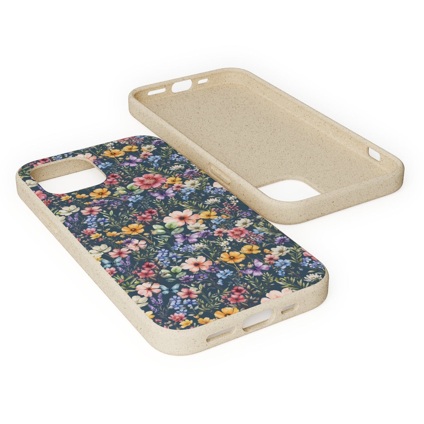 Stepping Green Phone Case Wildflowers on Blue Bio Case