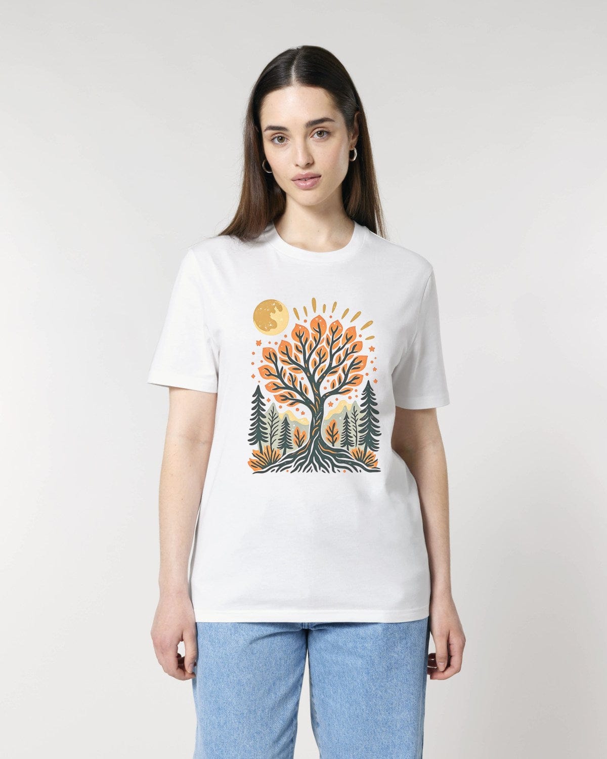 Stepping Green T-Shirt Autumn Tree T-Shirt
