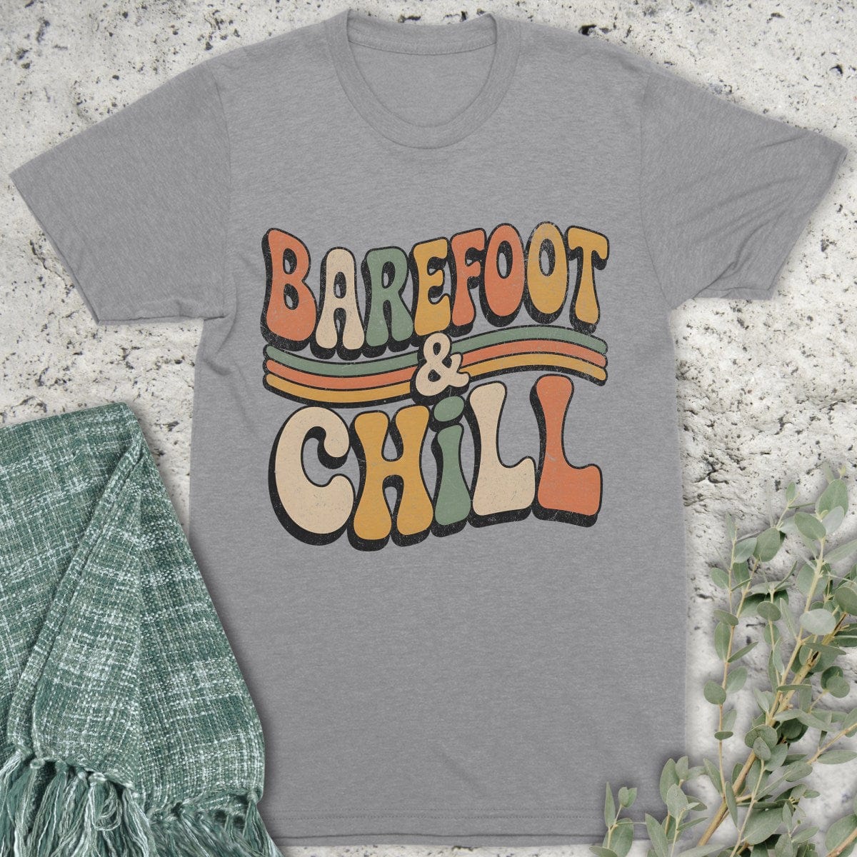 Stepping Green T-Shirt Barefoot & Chill T-Shirt