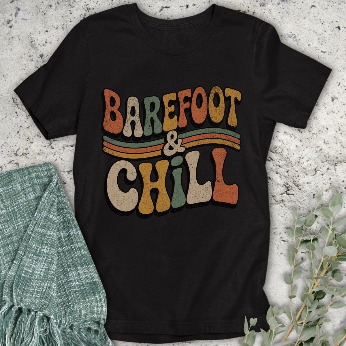 Stepping Green T-Shirt Barefoot & Chill T-Shirt