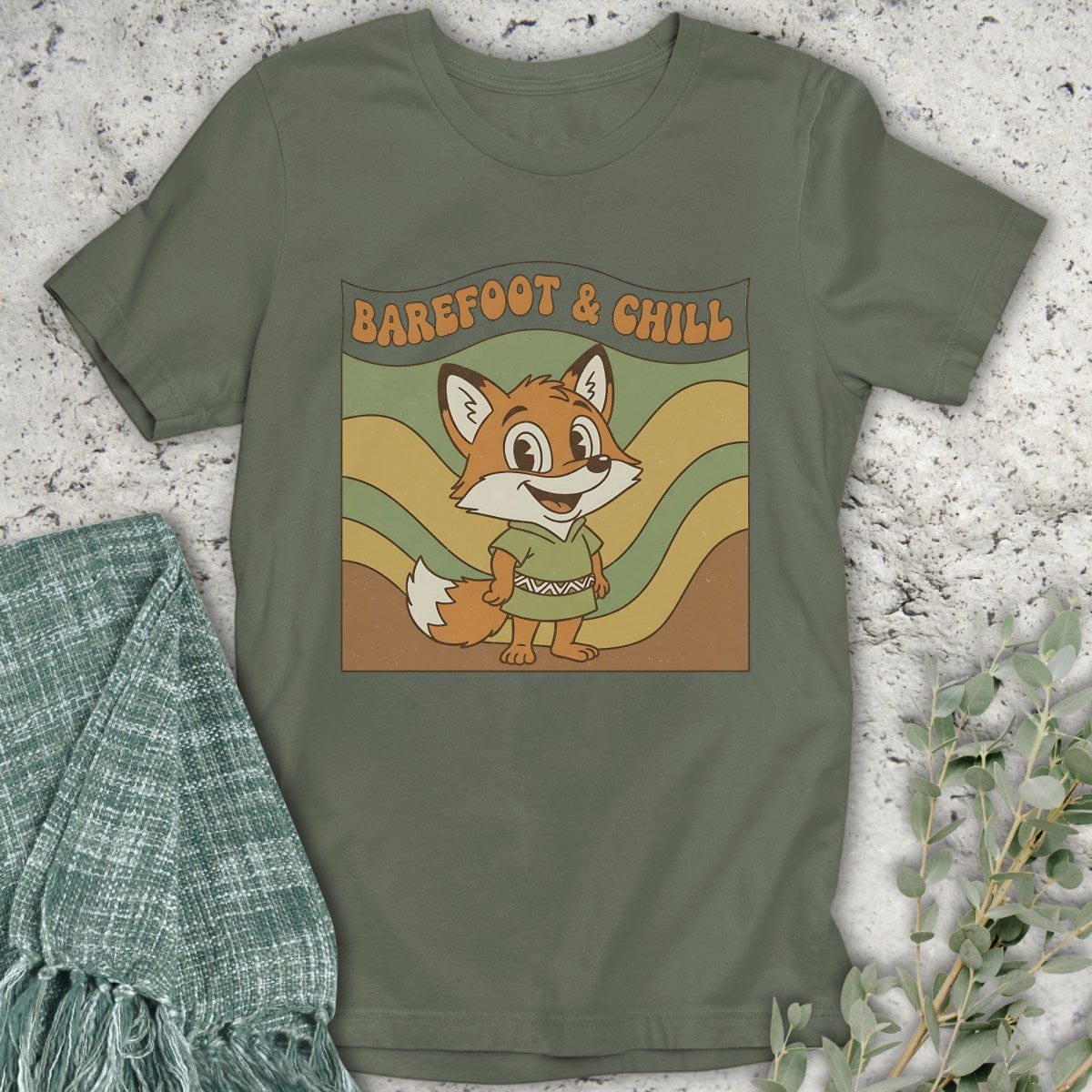 Stepping Green T-Shirt Barefoot & Chill T-Shirt