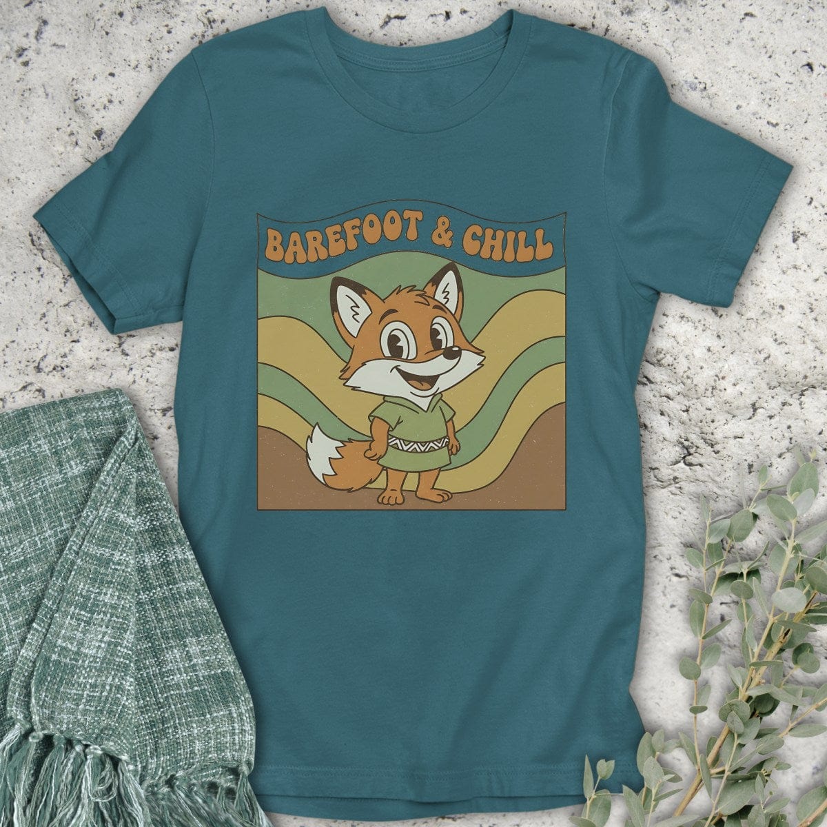 Stepping Green T-Shirt Barefoot & Chill T-Shirt