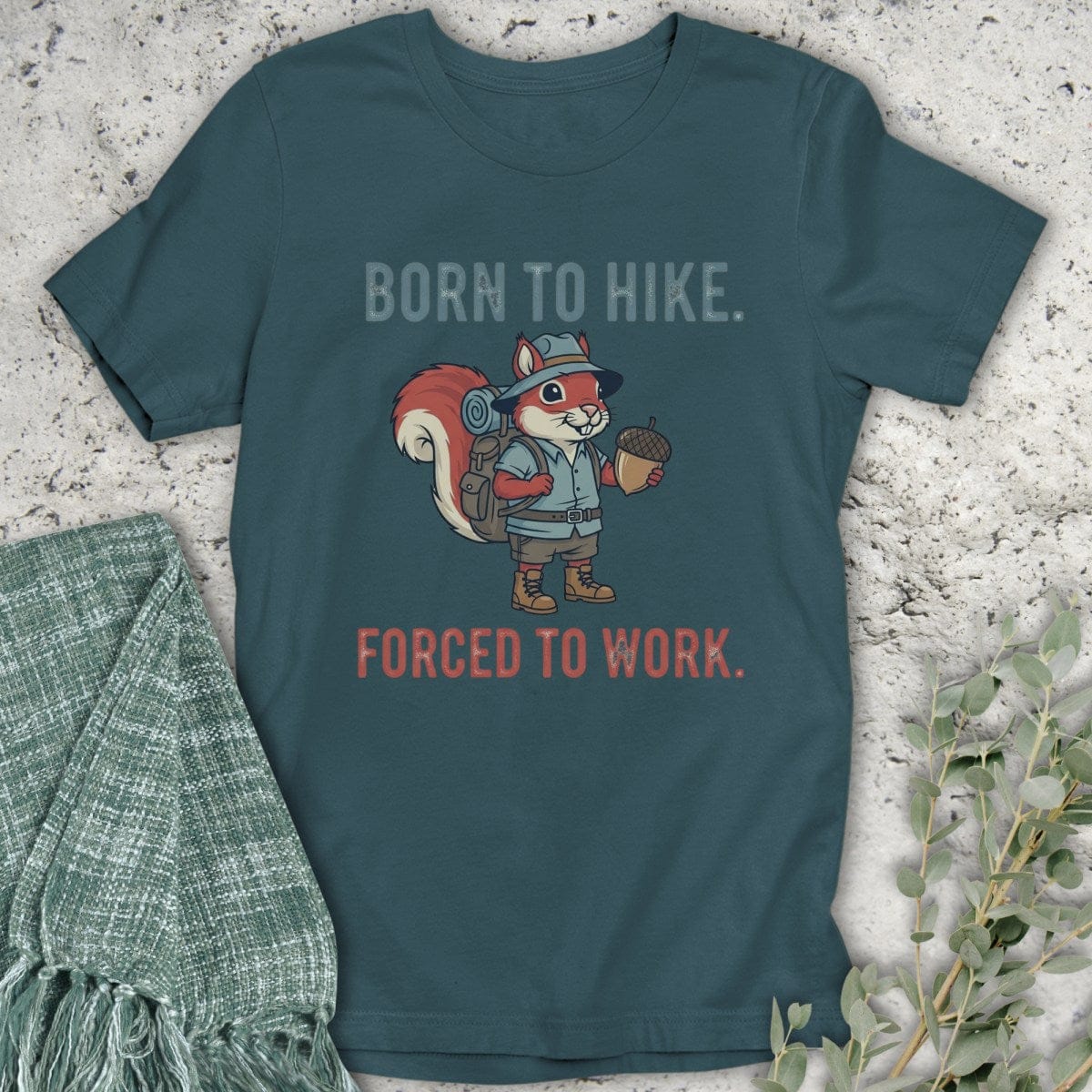 Stepping Green T-Shirt Born To Hike Organic T-Shirt
