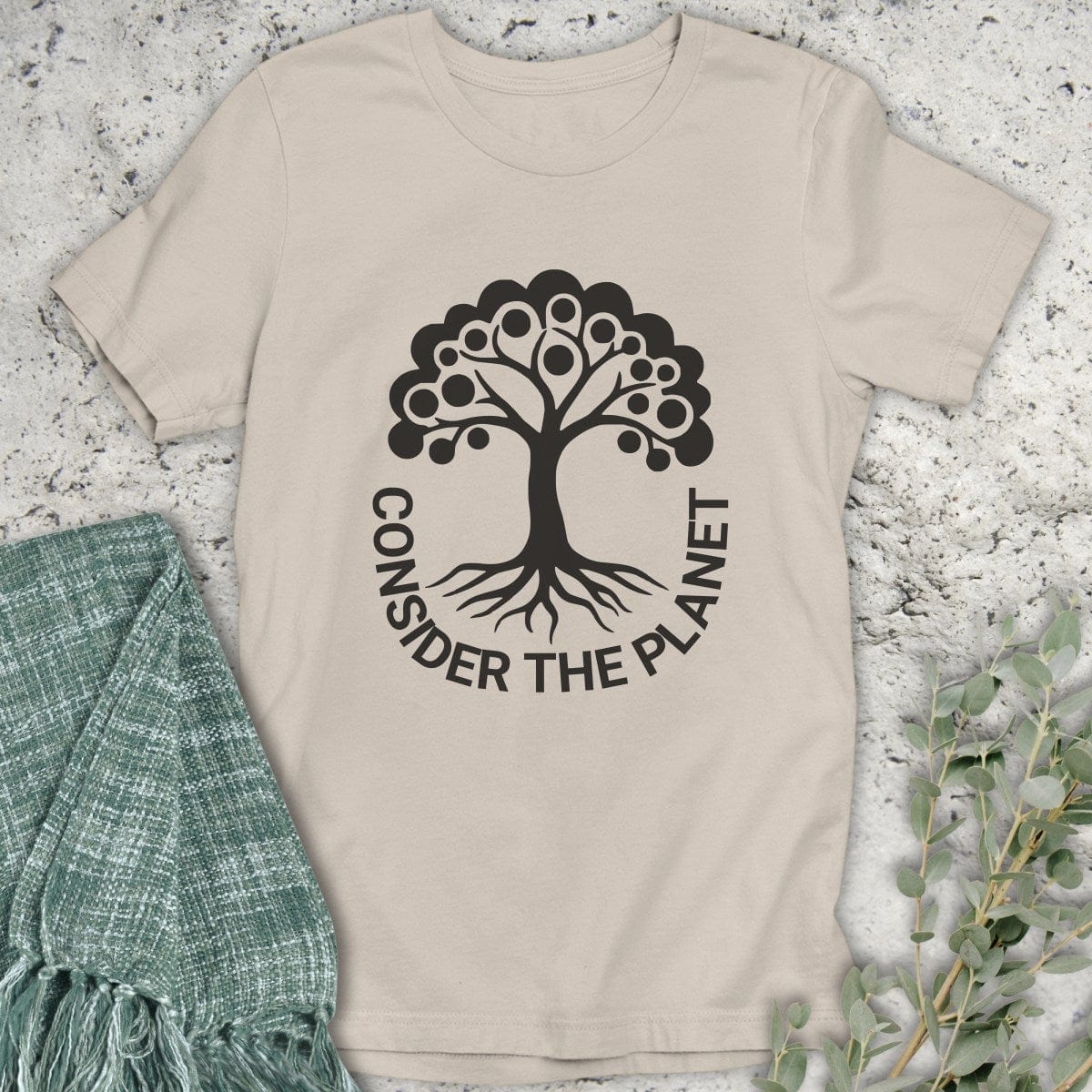 Stepping Green T-Shirt Consider The Planet T-Shirt