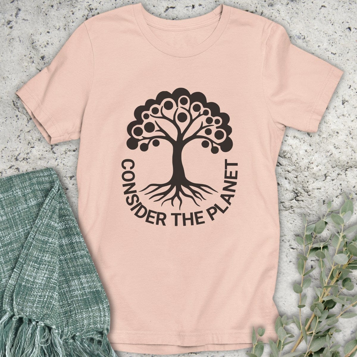 Stepping Green T-Shirt Consider The Planet T-Shirt