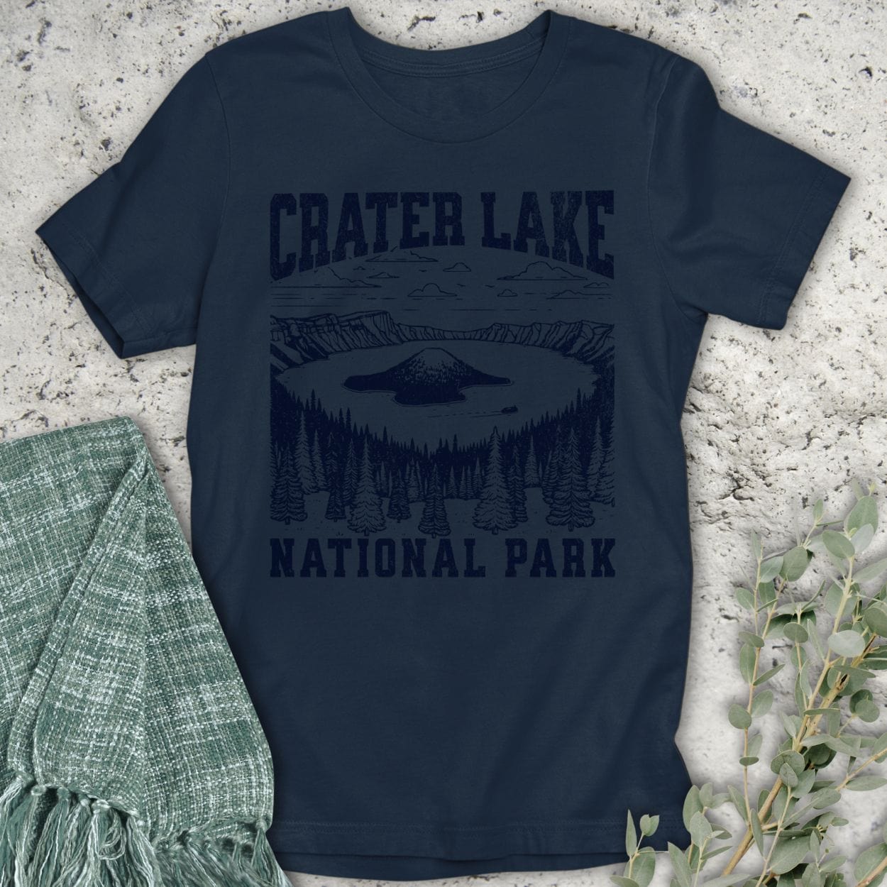 Stepping Green T-Shirt Crater Lake T-Shirt