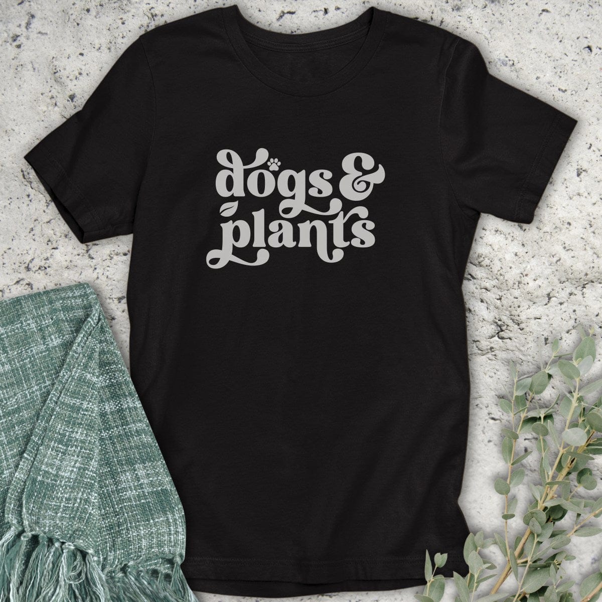 Stepping Green T-Shirt Dogs and Plants T-Shirt