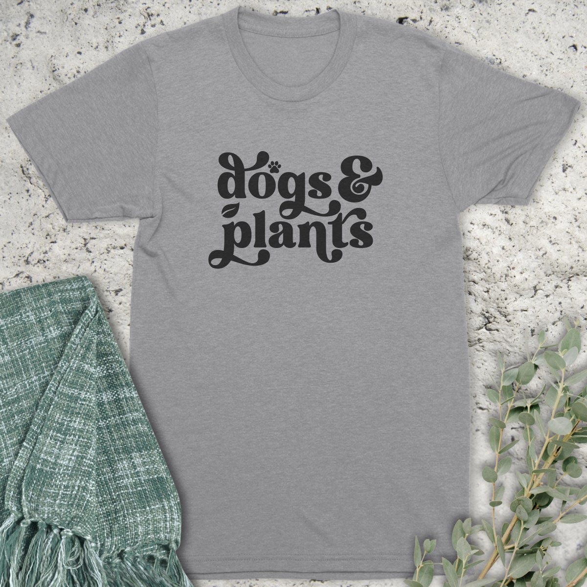 Stepping Green T-Shirt Dogs and Plants T-Shirt