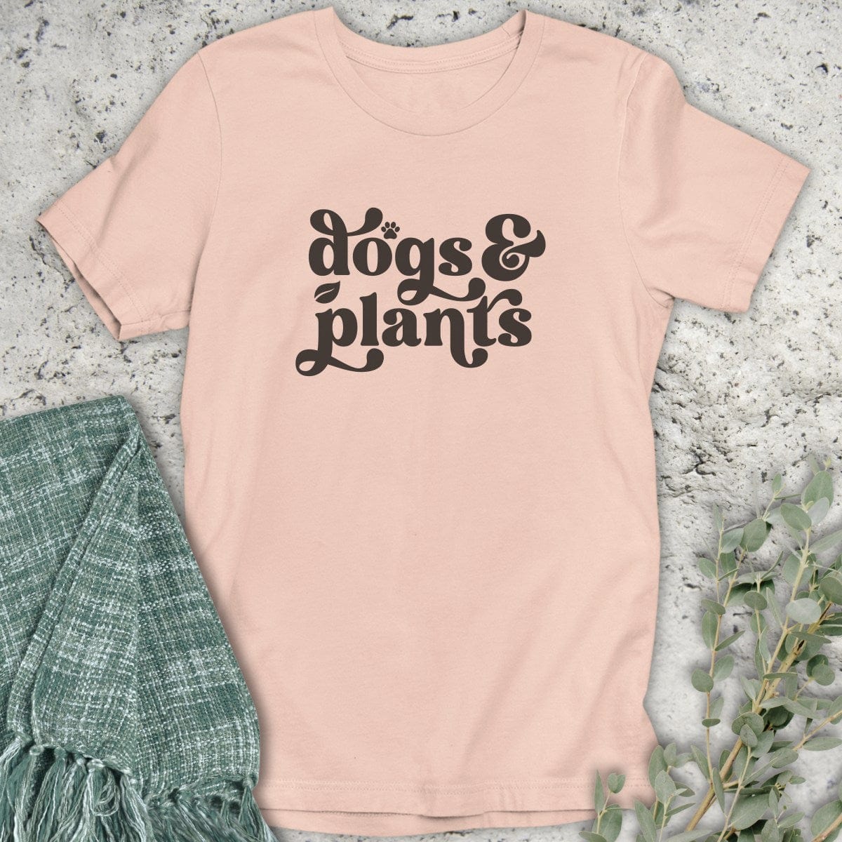 Stepping Green T-Shirt Dogs and Plants T-Shirt