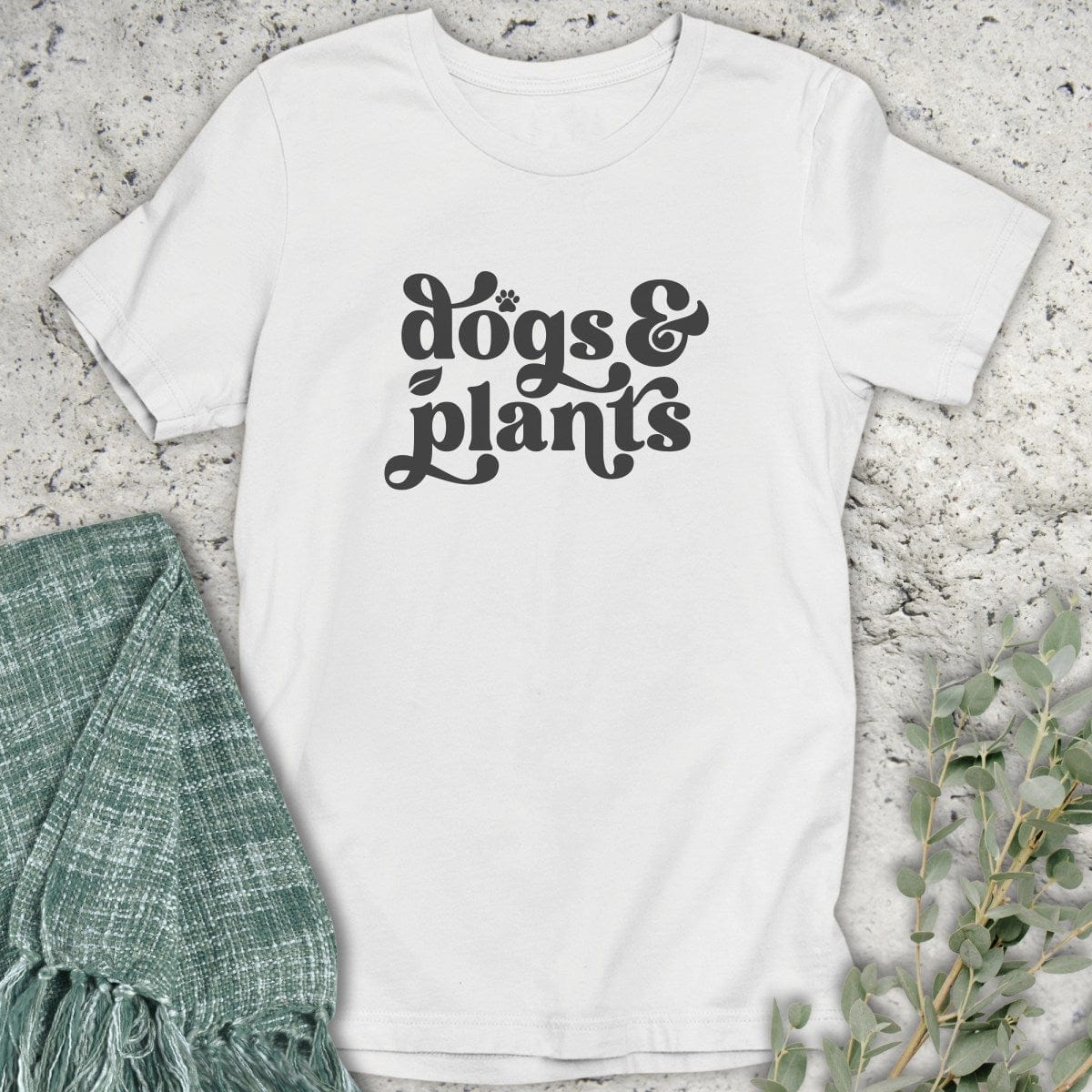 Stepping Green T-Shirt Dogs and Plants T-Shirt
