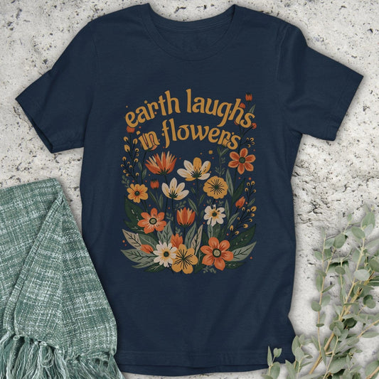 Stepping Green T-Shirt Earth Laughs Boho T-Shirt