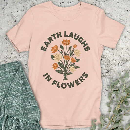 Stepping Green T-Shirt Earth Laughs Bouquet T-Shirt