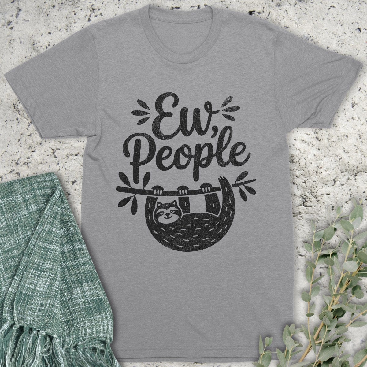 Stepping Green T-Shirt Ew People Sloth T-Shirt