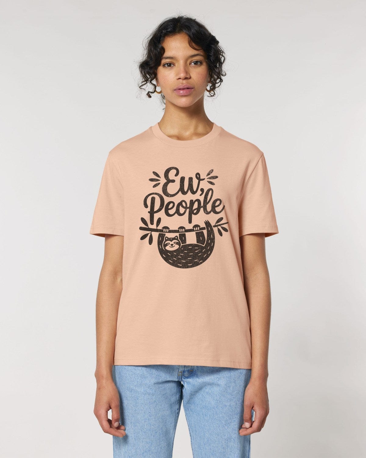 Stepping Green T-Shirt Ew People Sloth T-Shirt