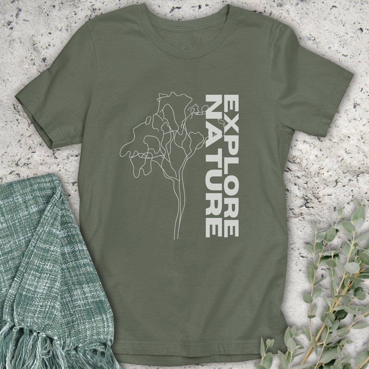 Stepping Green T-Shirt Explore Nature T-Shirt