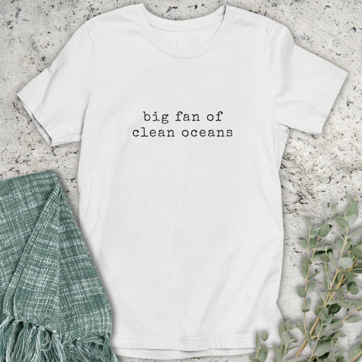 Stepping Green T-Shirt Fan of Clean Oceans T-Shirt