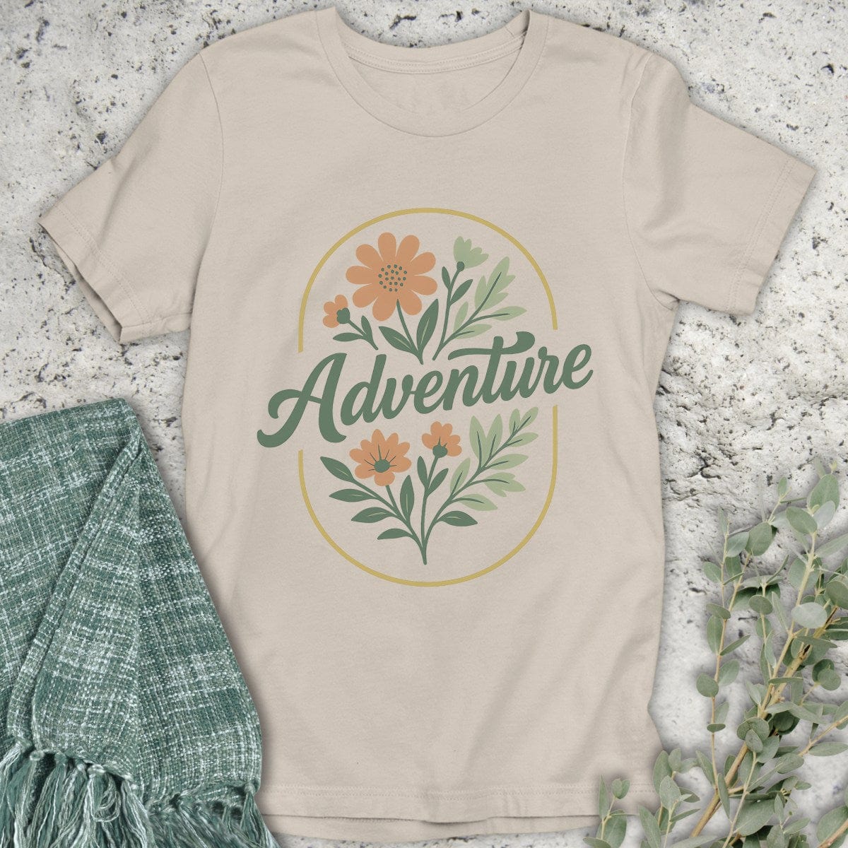 Stepping Green T-Shirt Floral Adventure T-Shirt