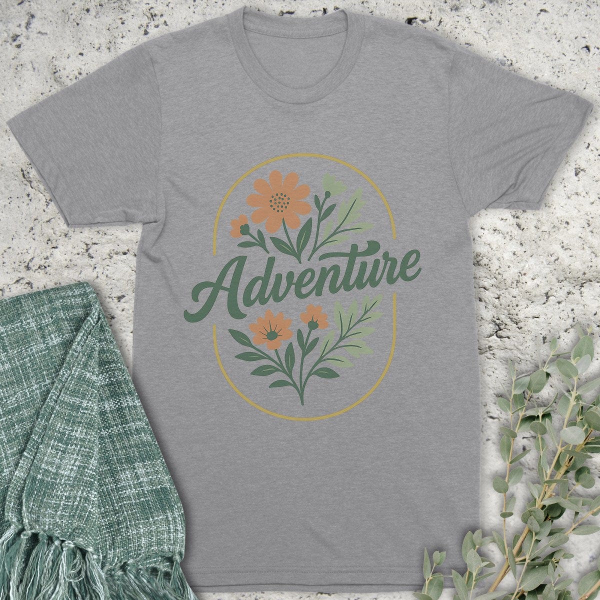 Stepping Green T-Shirt Floral Adventure T-Shirt