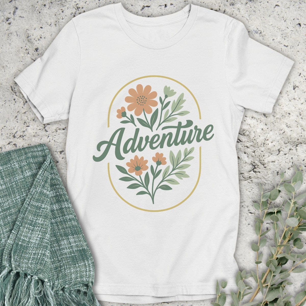 Stepping Green T-Shirt Floral Adventure T-Shirt