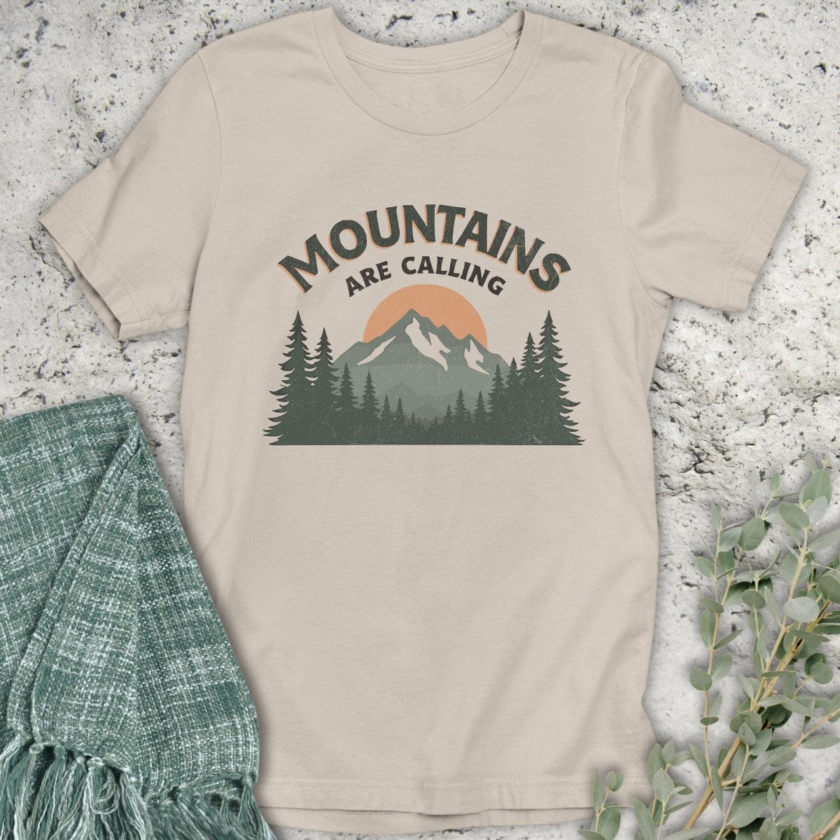 Stepping Green T-Shirt Forest Mountains Are Calling T-Shirt