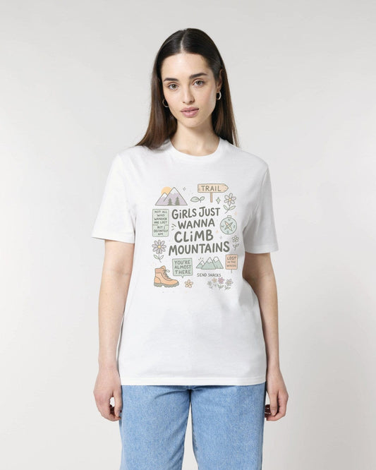 Stepping Green T-Shirt Girls Climb Doodle T-Shirt
