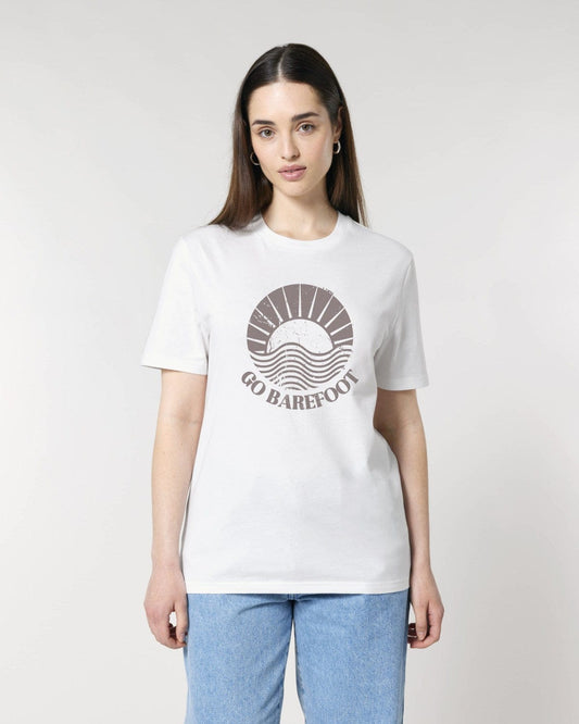 Stepping Green T-Shirt Go Barefoot T-Shirt