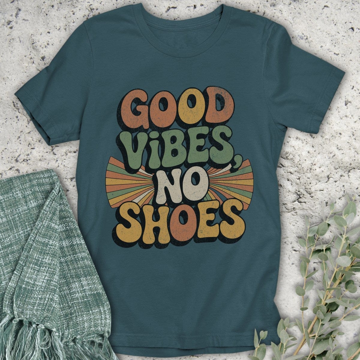 Stepping Green T-Shirt Good Vibes T-Shirt
