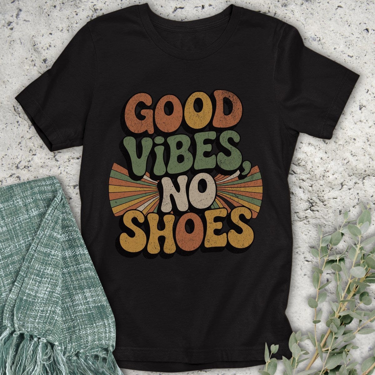 Stepping Green T-Shirt Good Vibes T-Shirt