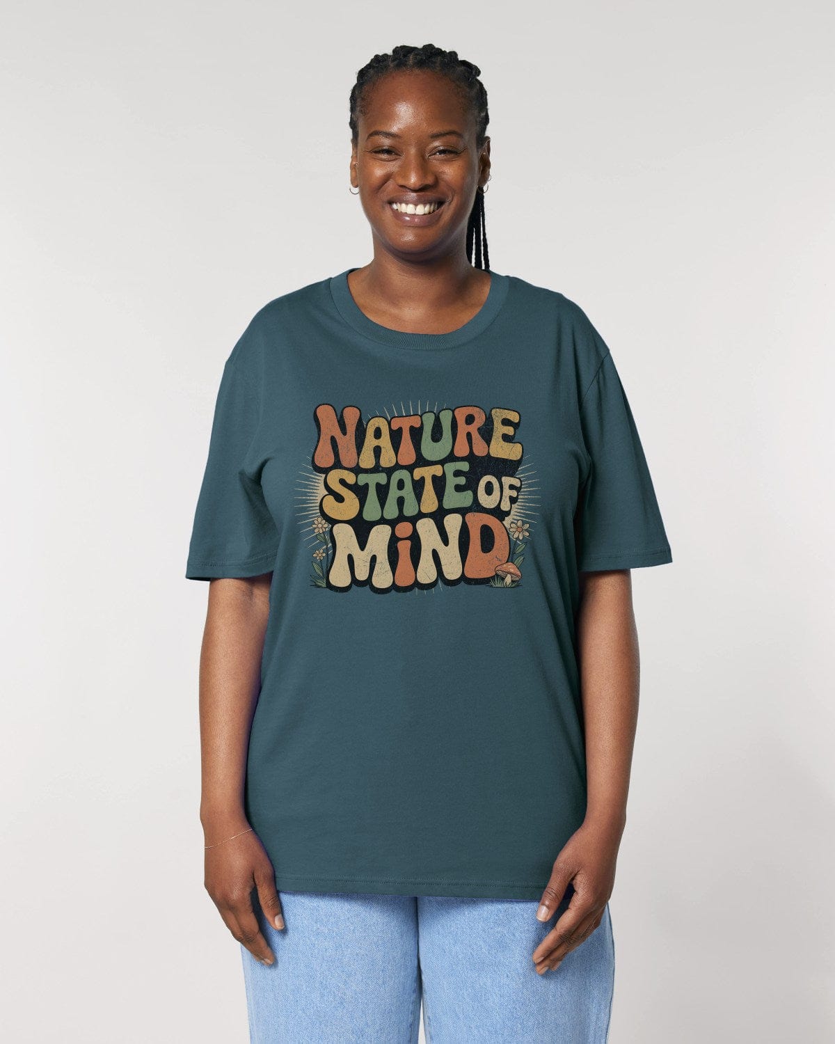 Stepping Green T-Shirt Groovy Nature State of Mind T-Shirt