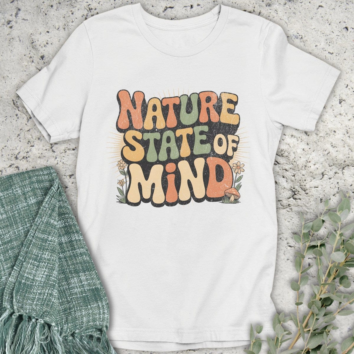 Stepping Green T-Shirt Groovy Nature State of Mind T-Shirt